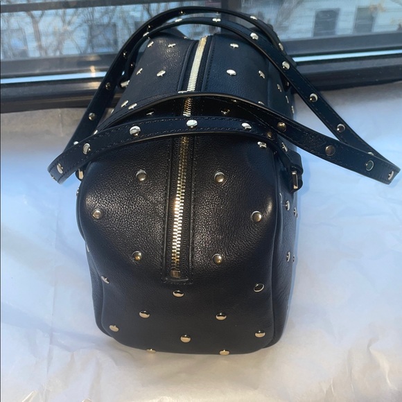 ❤️ NWT J. Crew Studded Leather Black Handbag - Picture 9 of 12